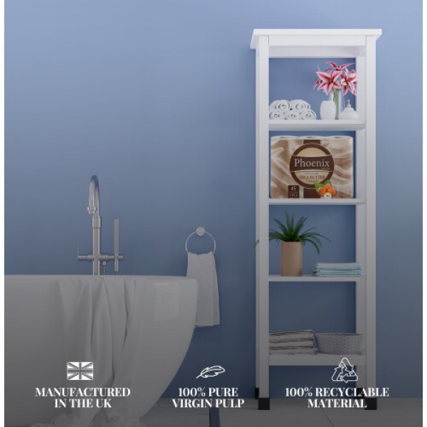 45ロールパック - 3層キルティングのシアバターの香りのトイレットペーパー